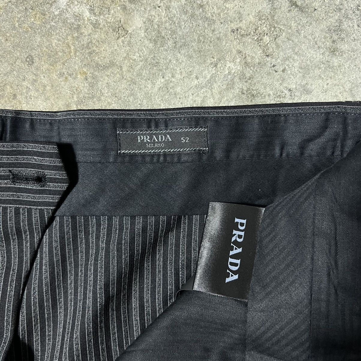 Prada Prada - SS19 - Pinstripe Virgin Wool & Mohair Trousers Size US 38 / EU 54 - 8 Thumbnail