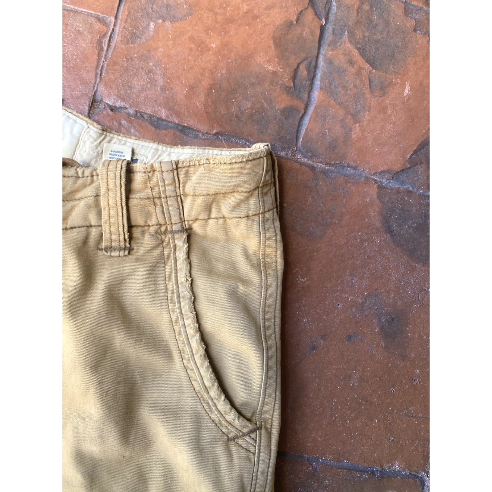 Abercrombie & Fitch VINTAGE Abercrombie & Fitch Cargo Shorts Mens 31 Cargo Shorts Distressed Button Fly 80s 90s Military Brown Canvas Shorts Mens Size US 31 - 7 Thumbnail