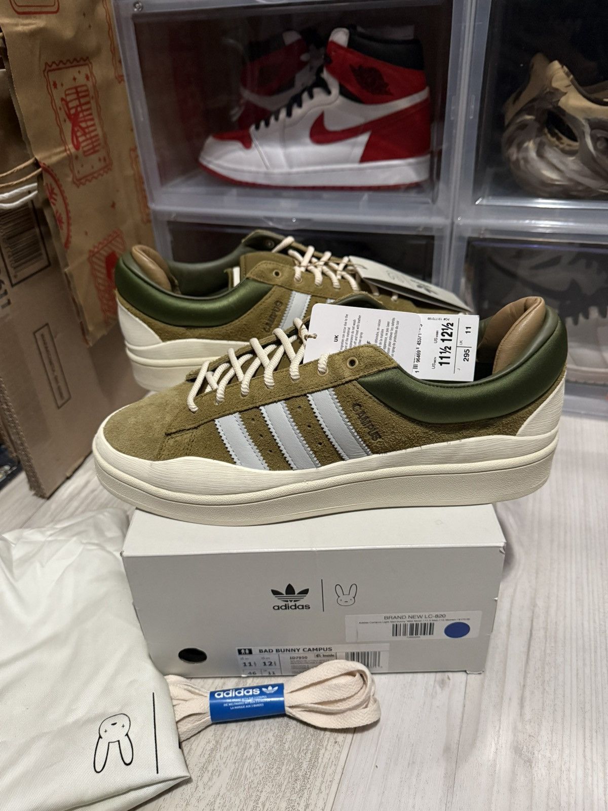 Adidas Adidas Bad Bunny Wild Moss Size US 11.5 / EU 44-45 - 1 Thumbnail