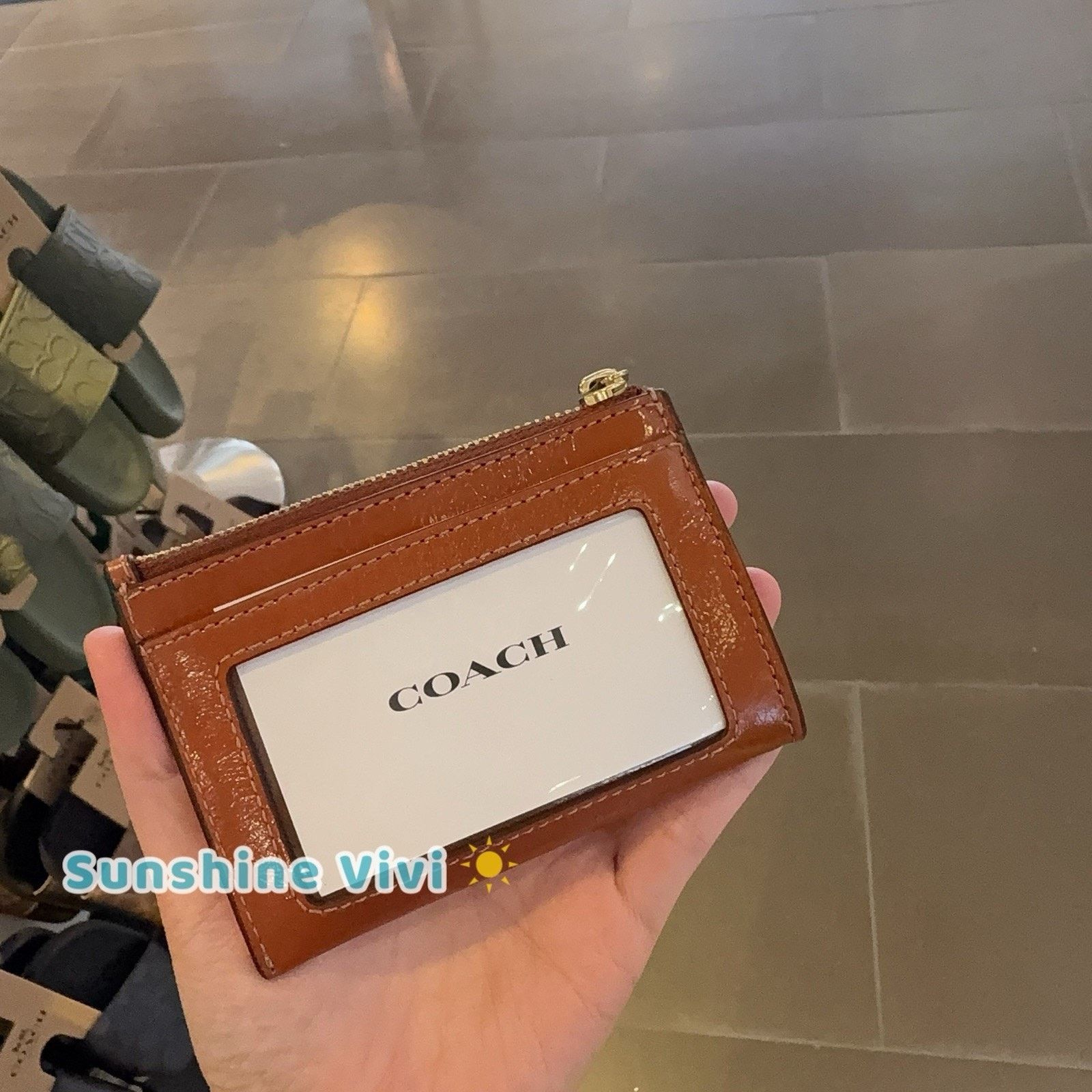 Coach NWT Coach Mini Skinny Id Case Cinnamon leather CEC47 Size ONE SIZE - 3 Thumbnail