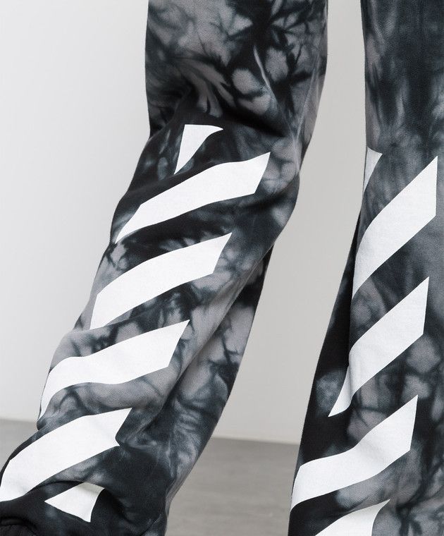 Off-White o1y0225 Logo Jogger & Sweatpant in Black/Grey Size US 34 / EU 50 - 3 Thumbnail