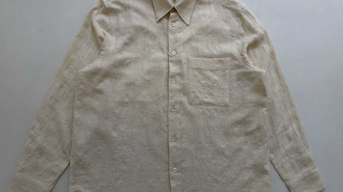 Sunflower ‘Ace’ Textured Cream Cotton Boxy Fit Shirt Size US M / EU 48-50 / 2 - 8 Thumbnail