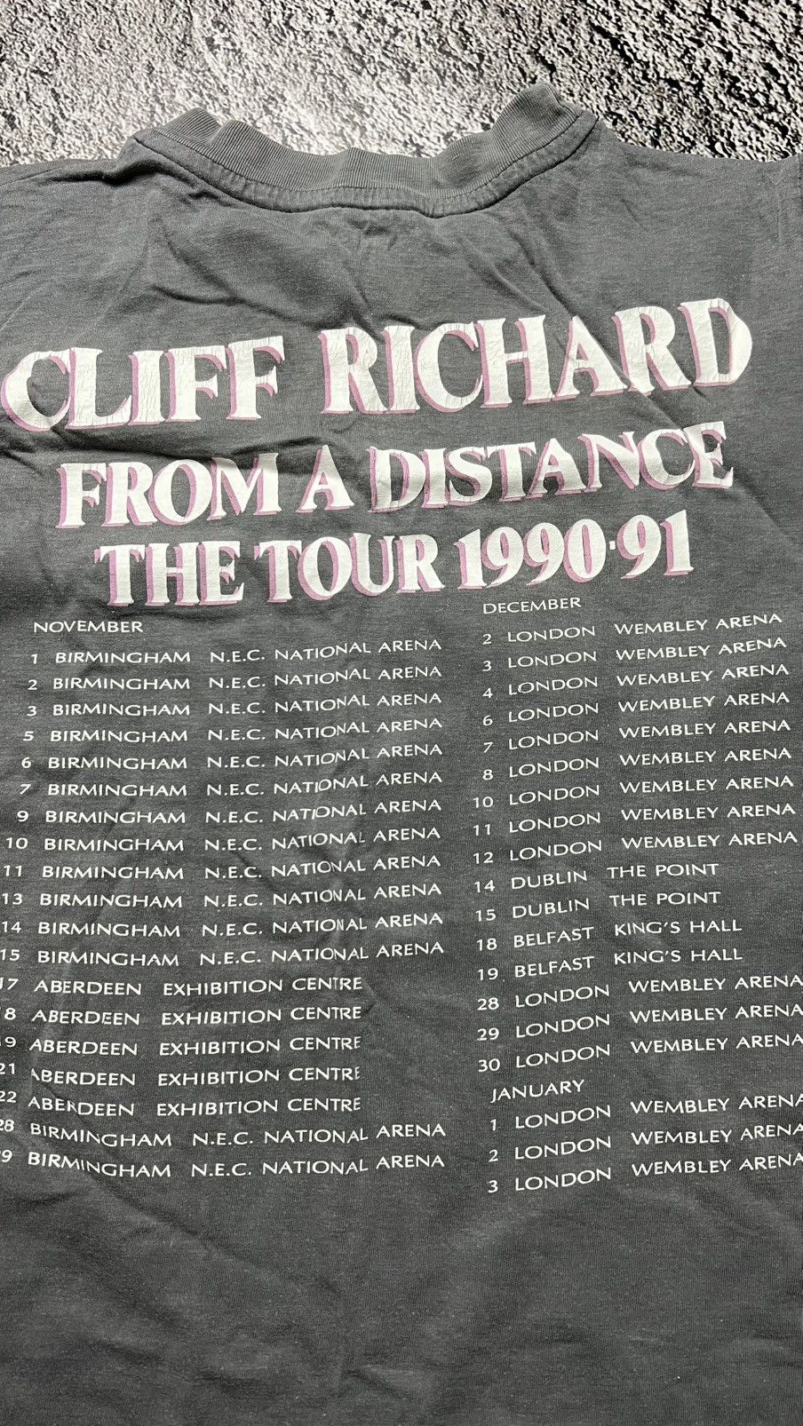 Band Tees 1990-1991 Tour Cliff Richard “from a distance tour” t shirt Size US M / EU 48-50 / 2 - 5 Thumbnail