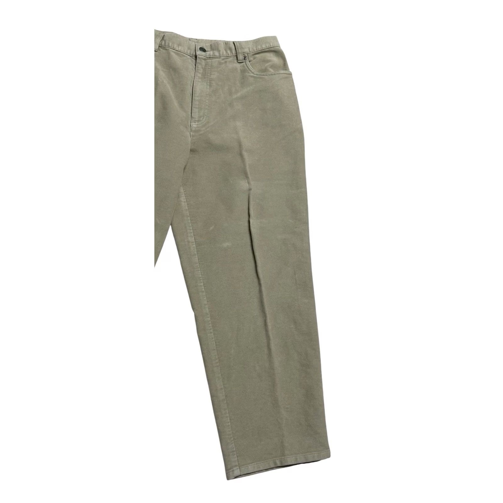 Vintage VINTAGE L.L. Bean Pants Women 16P Brown High Waist Mom 90s Outdoors Straight Leg Knit Cotton Blend Pockets Size 38" / US 16 / IT 52 - 3 Thumbnail