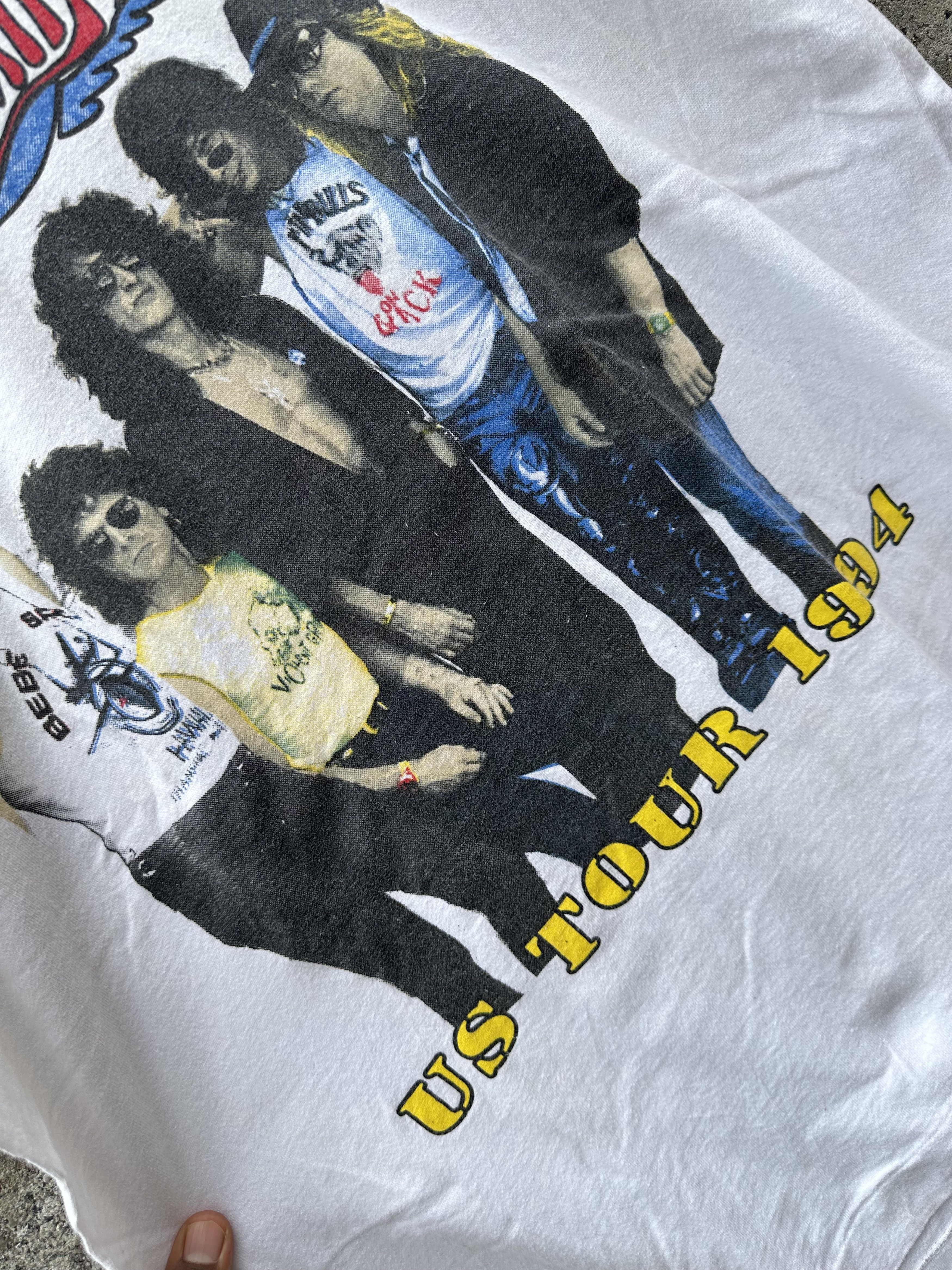 Band Tees Vintage 90s Aerosmith US Tour 1994 Concert T-Shirt Size US XL / EU 56 / 4 - 4 Thumbnail
