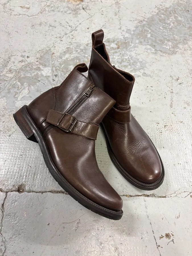 Dolce & Gabbana 2000s Dolce & Gabbana Brown Leather Ankle Boots Size US 9 / EU 42 - 5 Thumbnail
