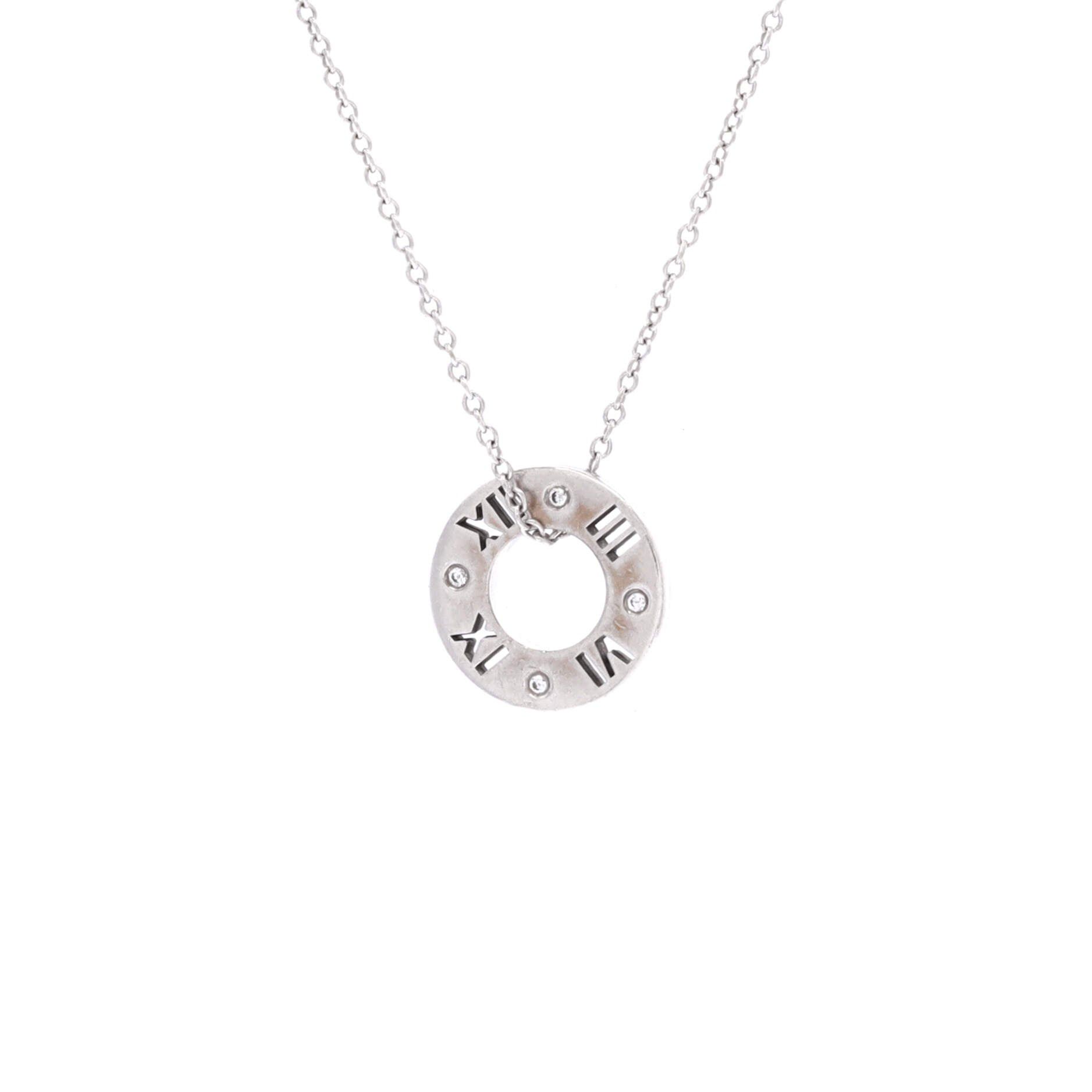 Tiffany & Co. Atlas Pierced Circle Pendant Necklace Size ONE SIZE - 1 Thumbnail
