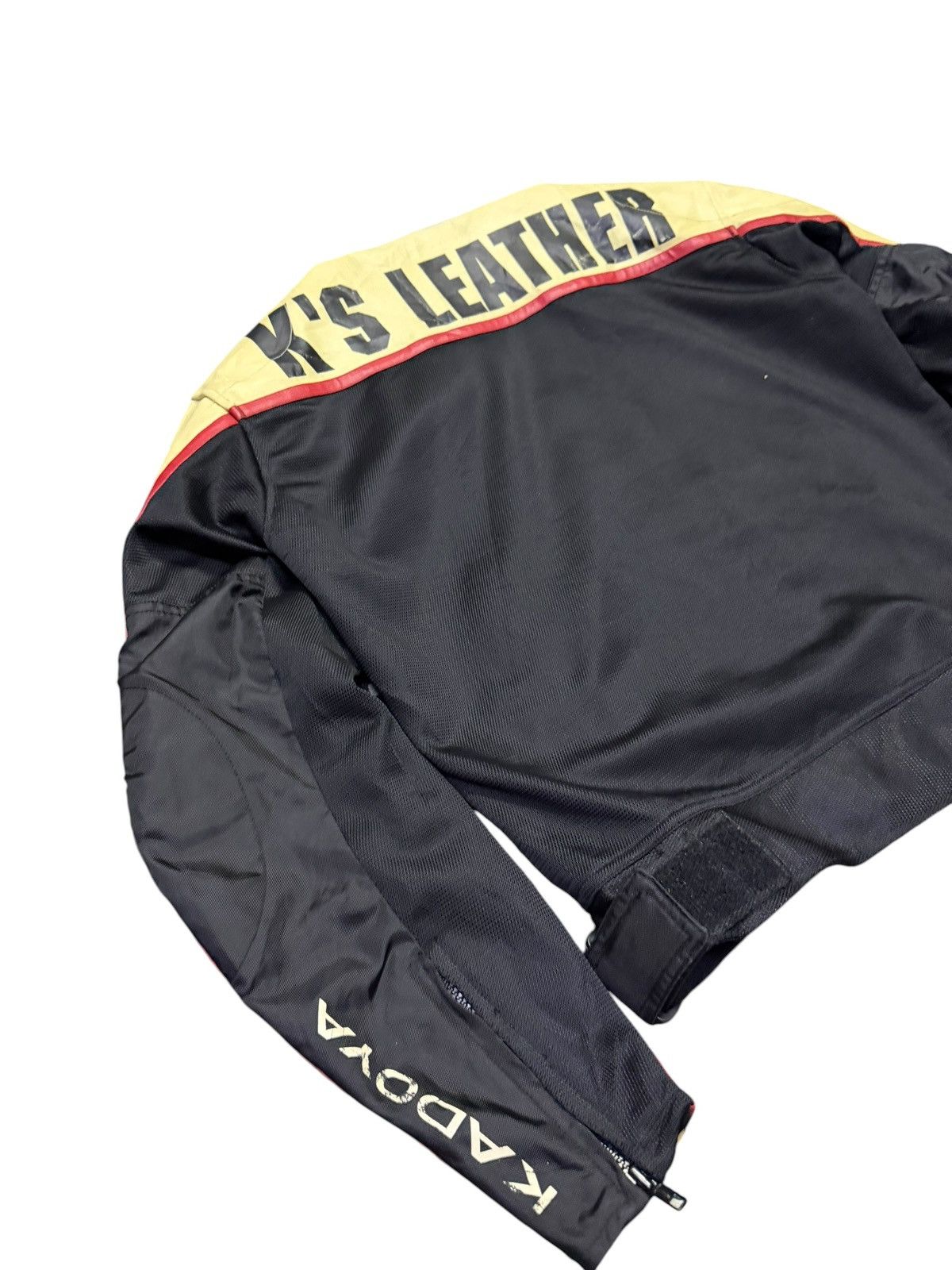 Kadoya Kadoya Black Horse Racing Team Half Leather Biker Jacket Size US L / EU 52-54 / 3 - 10 Thumbnail