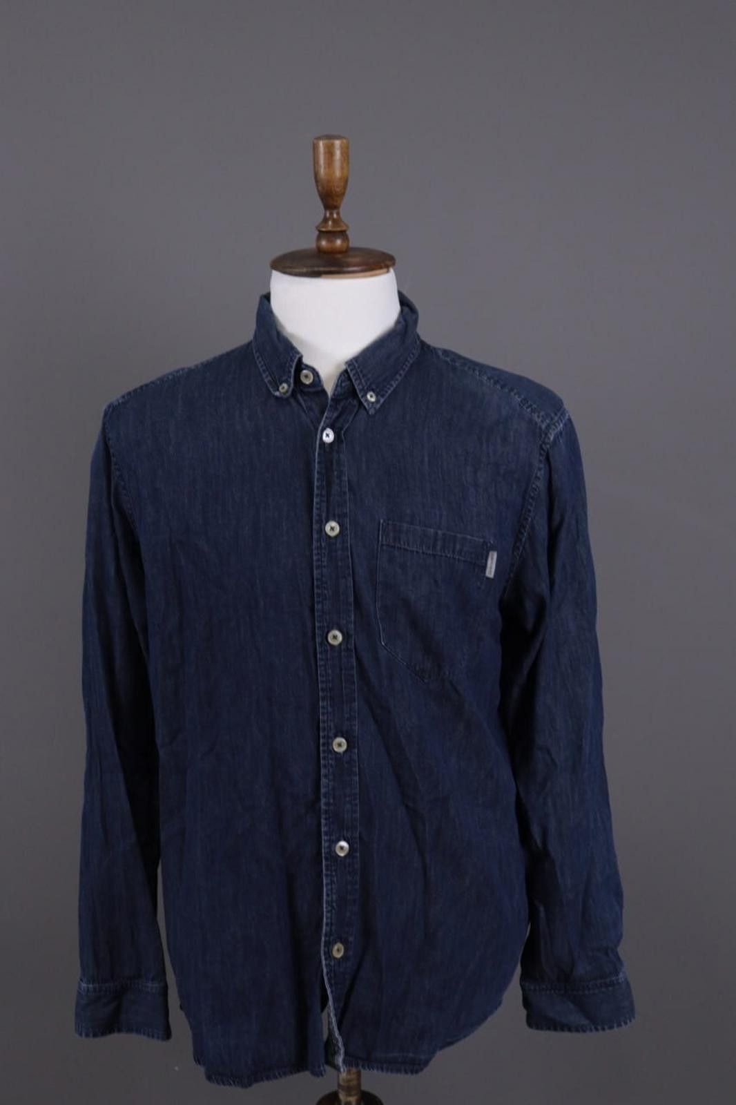 Carhartt Carhartt L/S Civil Shirt Blue Denim Overshirt Shir Sz L Size US L / EU 52-54 / 3 - 1 Thumbnail