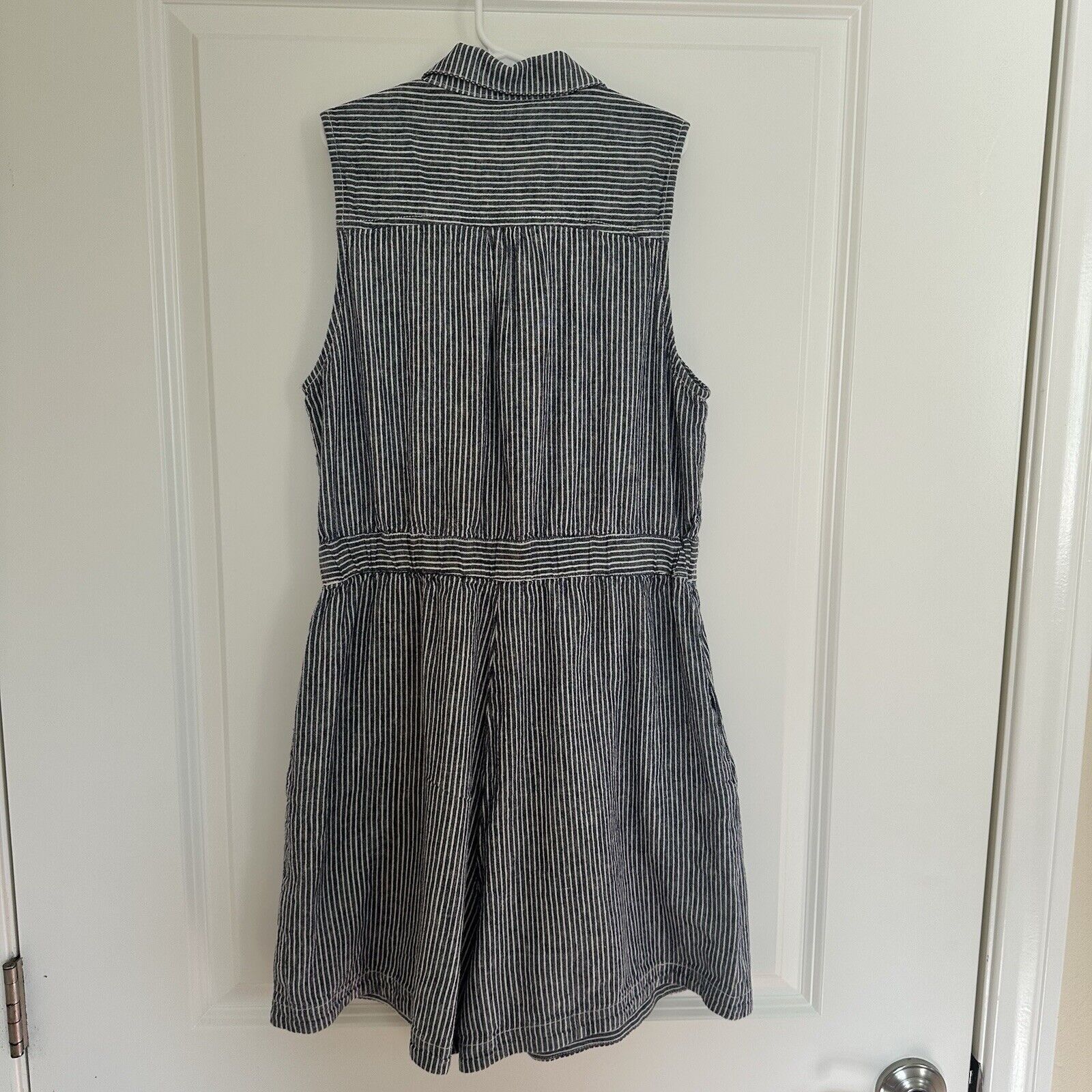 Anthropologie Anthropologie Collared Jumpsuit Shorts Cotton Linen US 4 Size 27" / US 4 / IT 40 - 5 Thumbnail