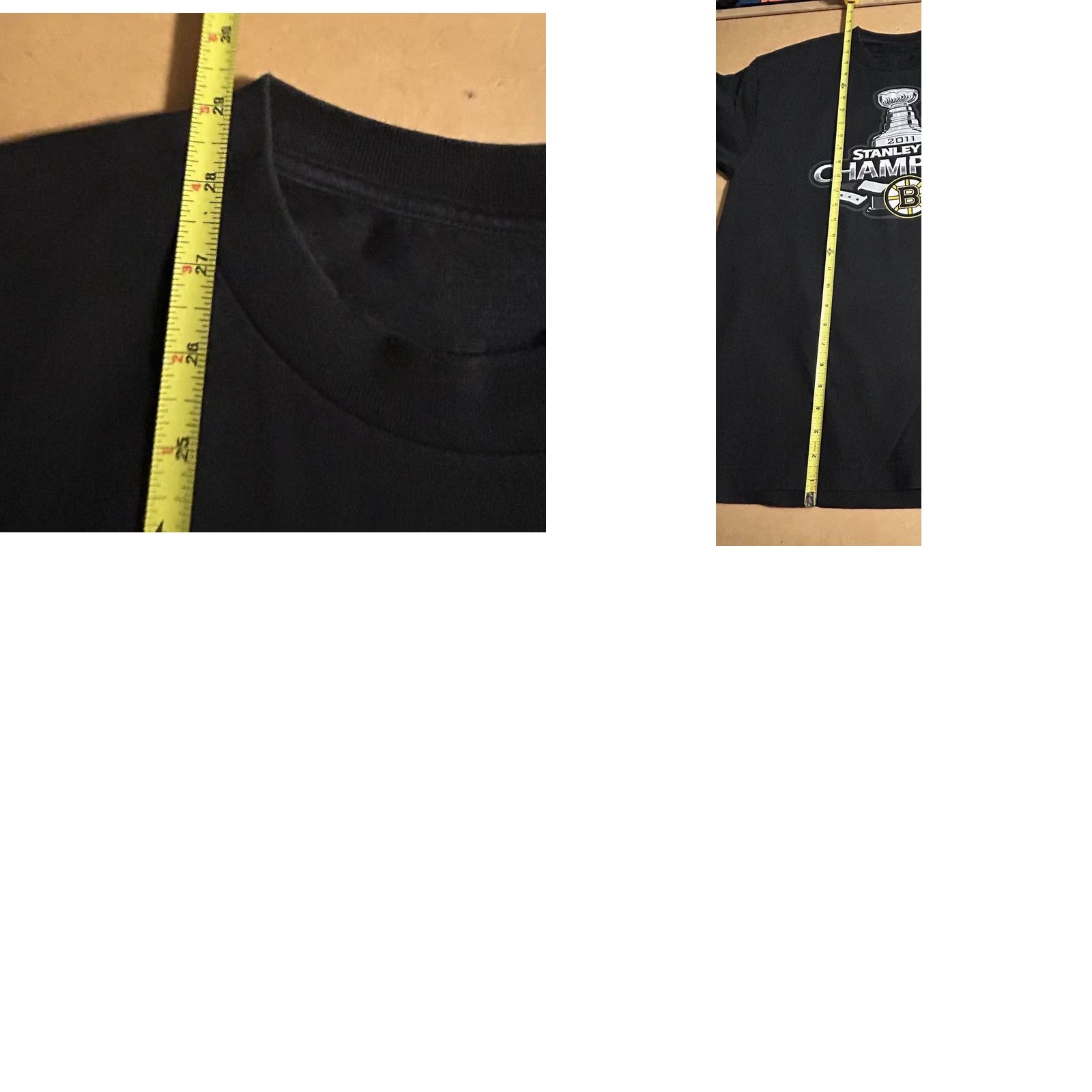 Reebok Reebok Boston Bruins T-Shirt Men Large Crew Neck Double-Sided Graphic Print Stanley Cup 2011 Champs Rebook Sports NHL Black Size US L / EU 52-54 / 3 - 10 Thumbnail