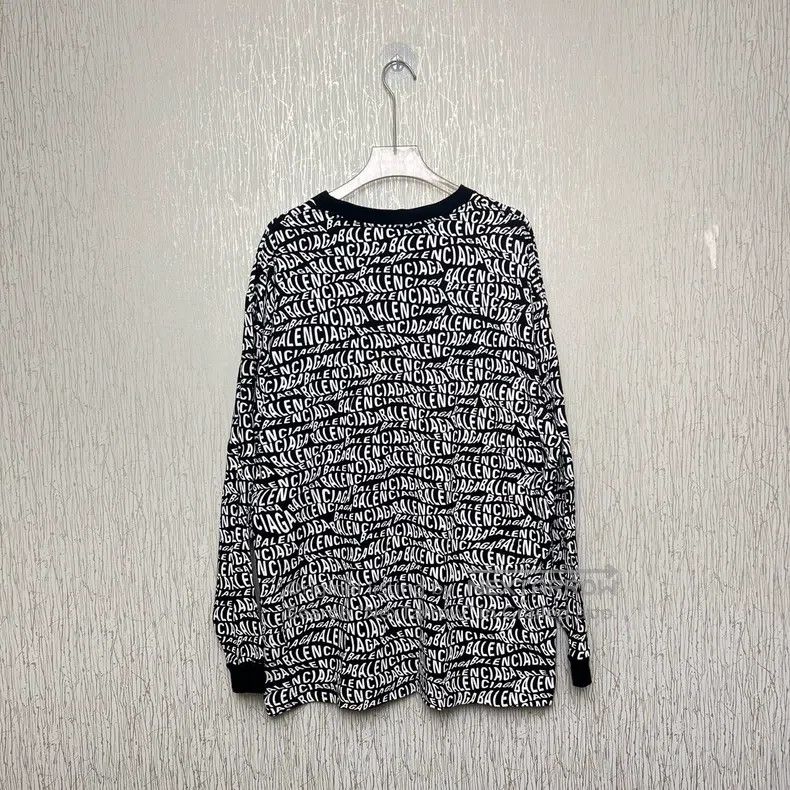 Balenciaga Balenciaga Full-print logo barrage long-sleeved shirt Size US XS / EU 42 / 0 - 2 Thumbnail