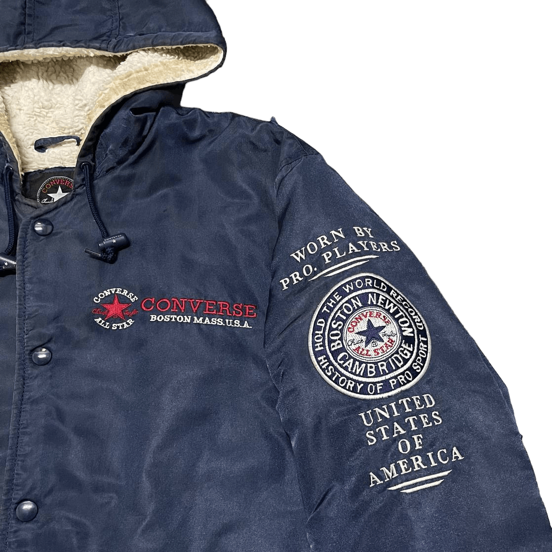 Converse Vintage Converse Chuck Taylor Coach Jacket Sherpa Lining Size US M / EU 48-50 / 2 - 9 Thumbnail