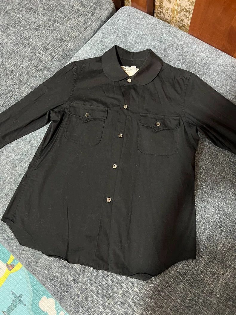 Comme des Garcons Comme Des Garcons Doll collar black pure cotton shirt 2504- Size S / US 4 / IT 40 - 1 Thumbnail