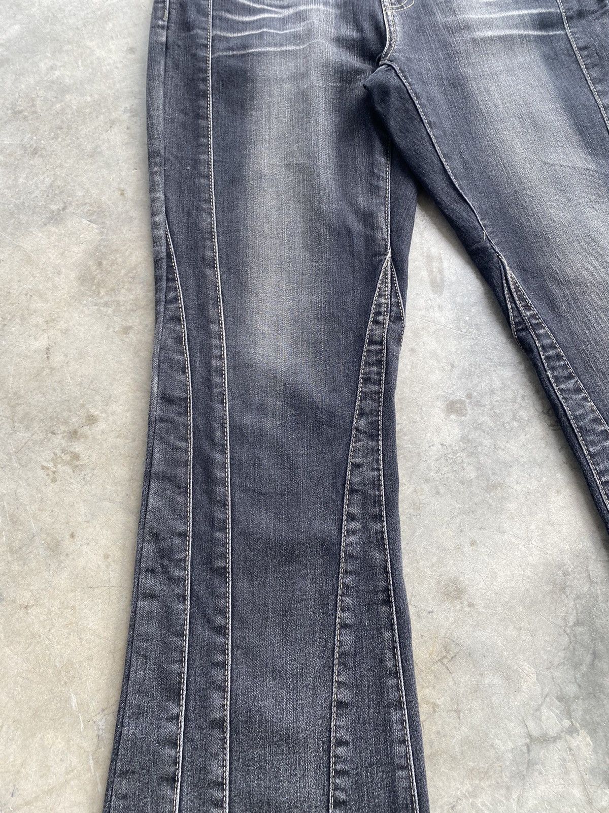 Hysteric Glamour × Japanese Brand Flare Jeans Japanese Blue Jam Grunge Denim Size US 27 - 5 Thumbnail