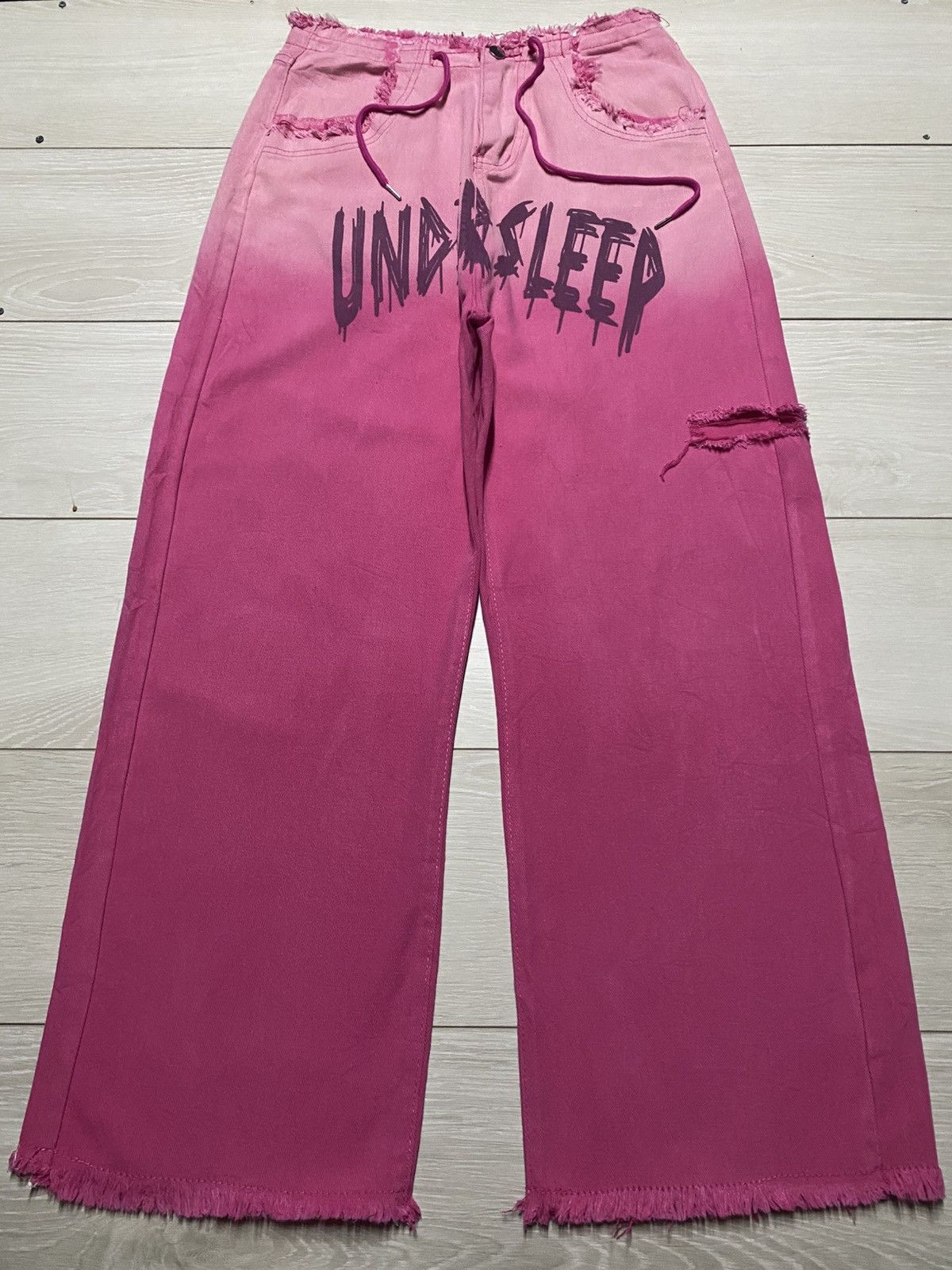 Japanese Brand Vintage Japanese Brand Under Sleep Super Baggy Pants Size US 29 - 1 Thumbnail