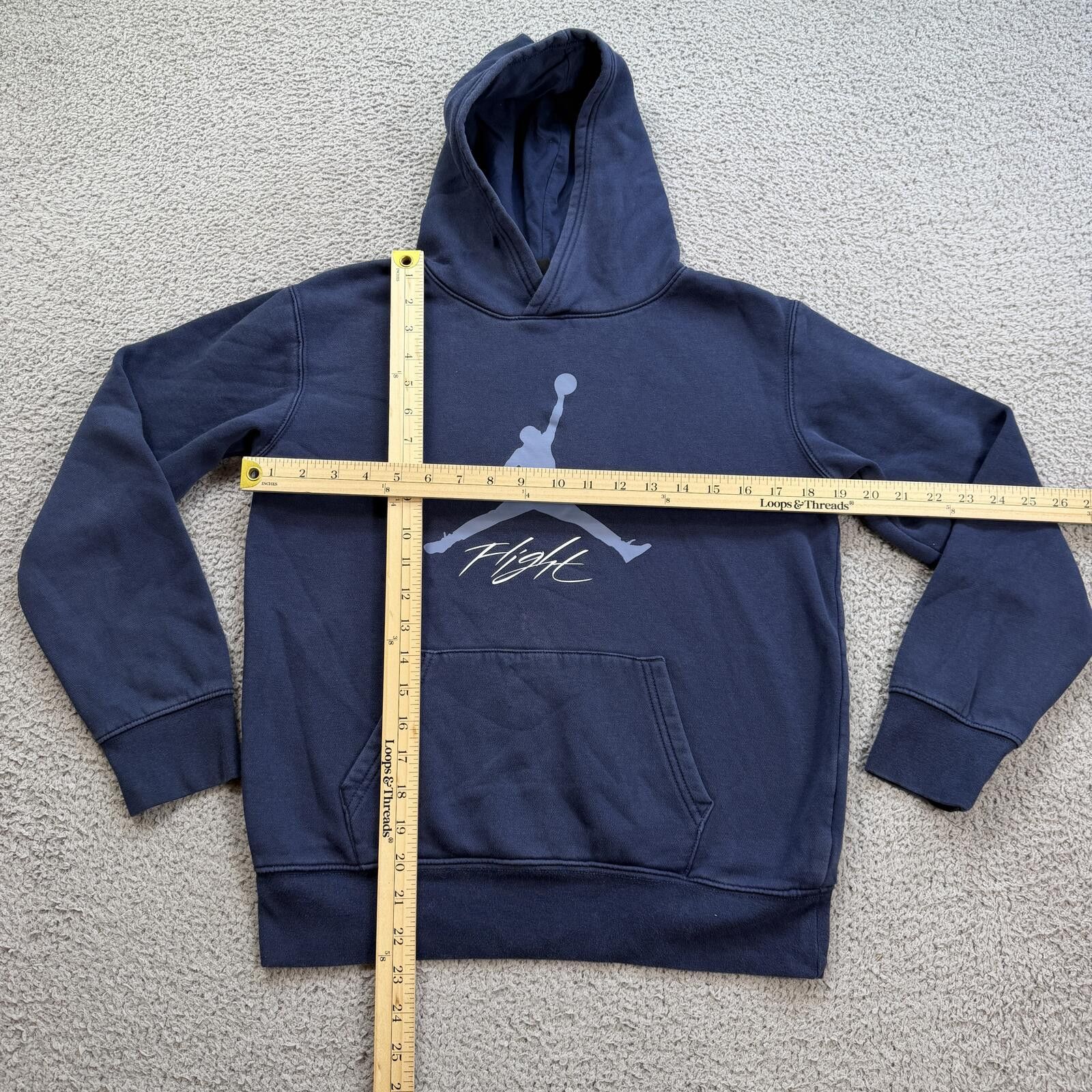 Jordan Brand Jordan Flight Hoodie Youth L Navy Jumpman Logo Sweatshirt 12 Size US L / EU 52-54 / 3 - 3 Thumbnail