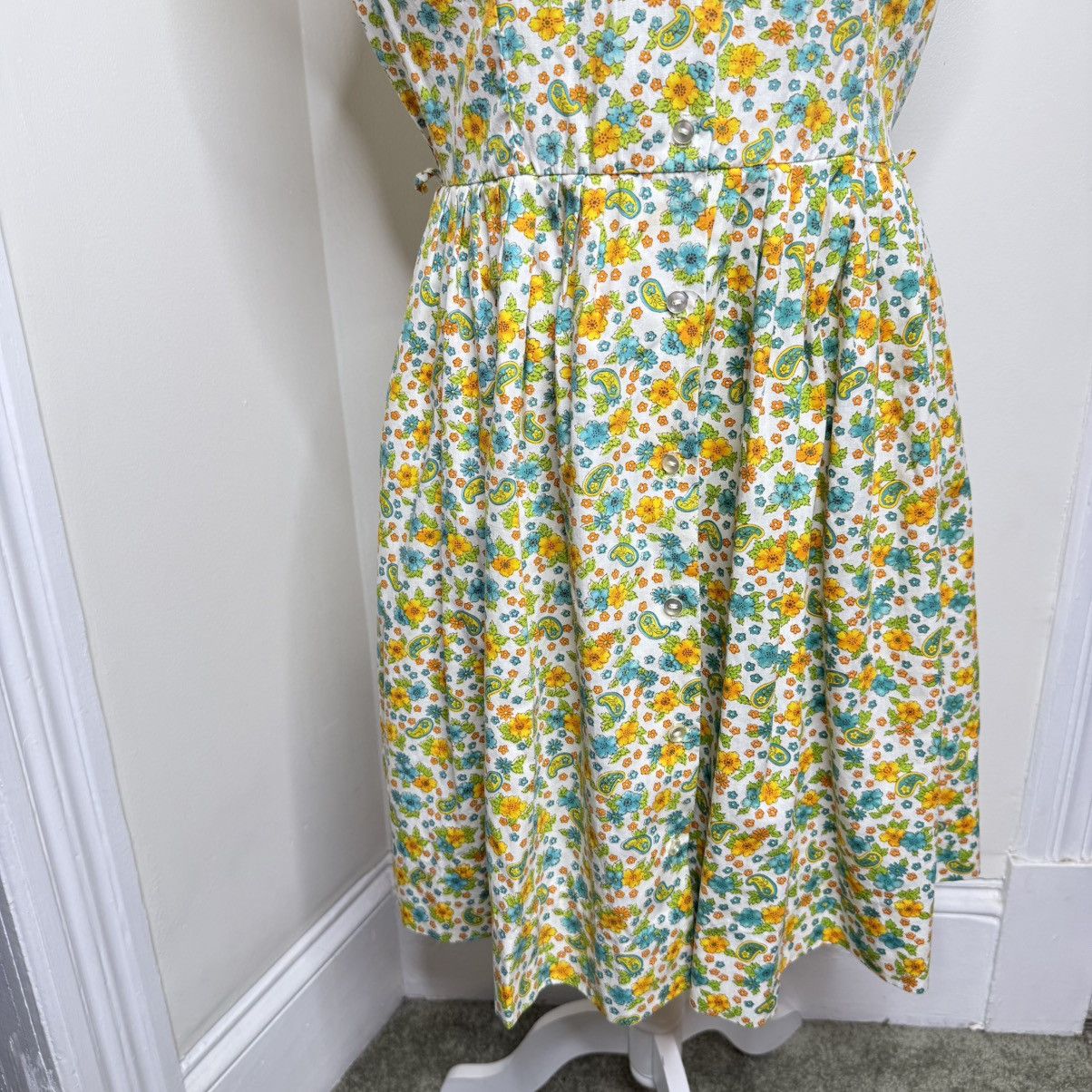 Other VTG 60s Floral Paisley Dress Sz 18 (Modern Large) Size L / US 10 / IT 46 - 4 Thumbnail