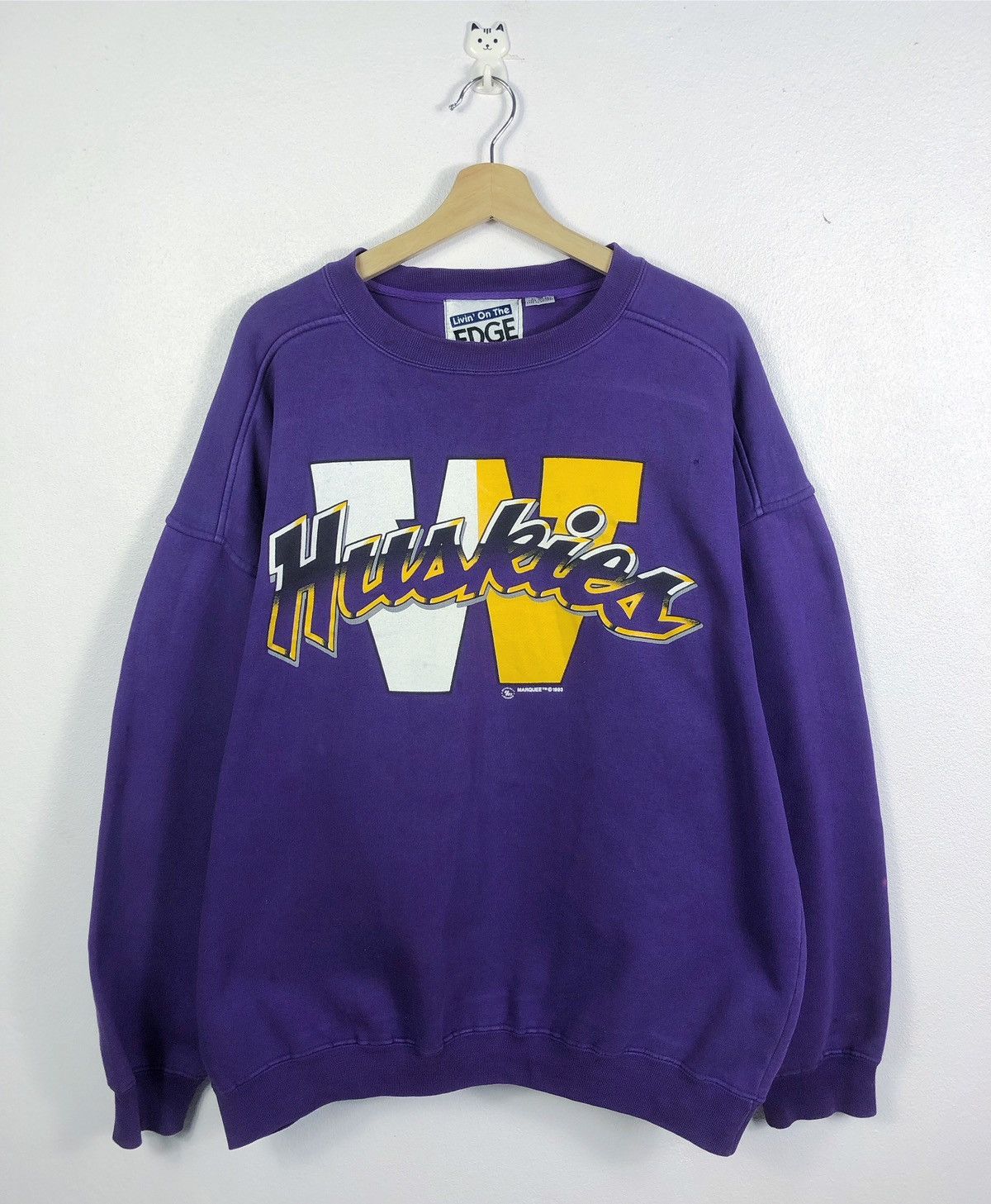 NFL Vintage 1993 Washington Huskies Football NFL NCAA Sweatshirt Size US L / EU 52-54 / 3 - 1 Thumbnail