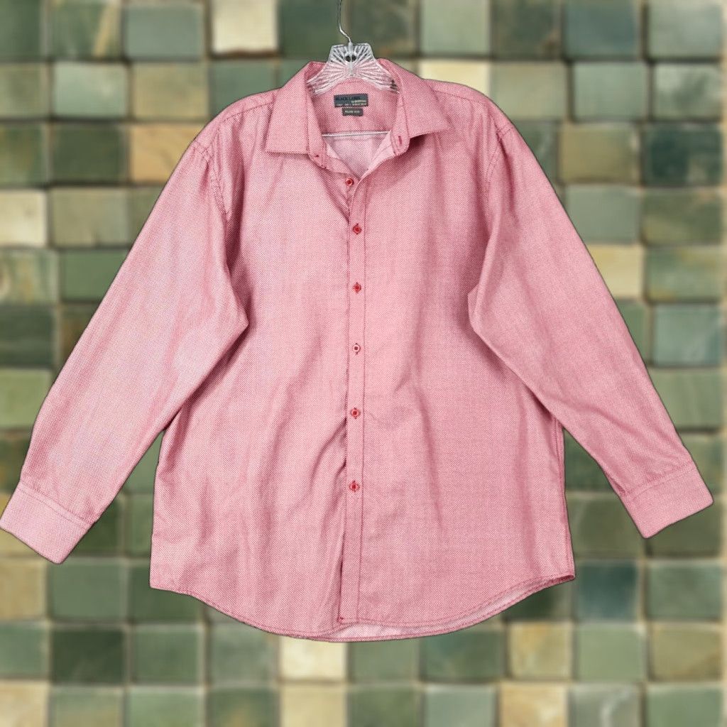 Vintage BLACK LABEL Mens Pink Long Sleeve Slim Button-Up Shirt Size L Size US L / EU 52-54 / 3 - 1 Thumbnail