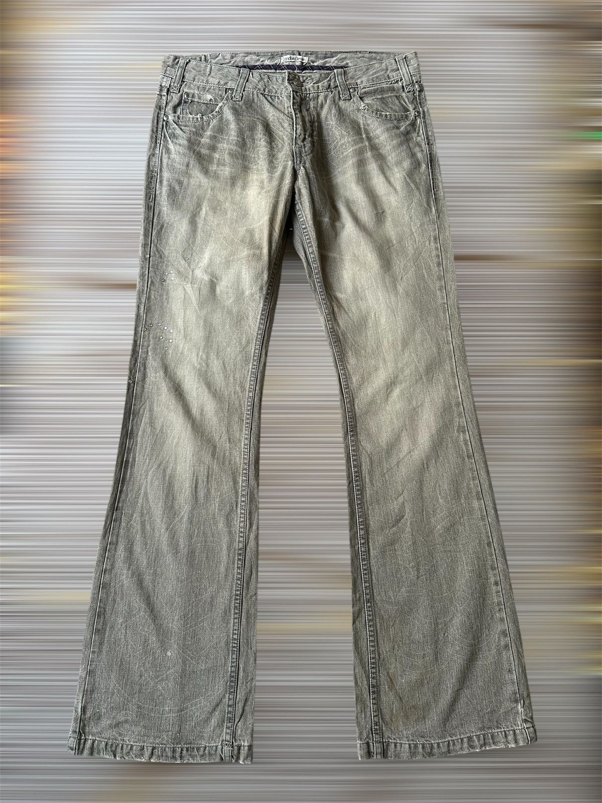 Japanese Brand FLARE London Denim Distressed Denim Size US 34 / EU 50 - 1 Thumbnail