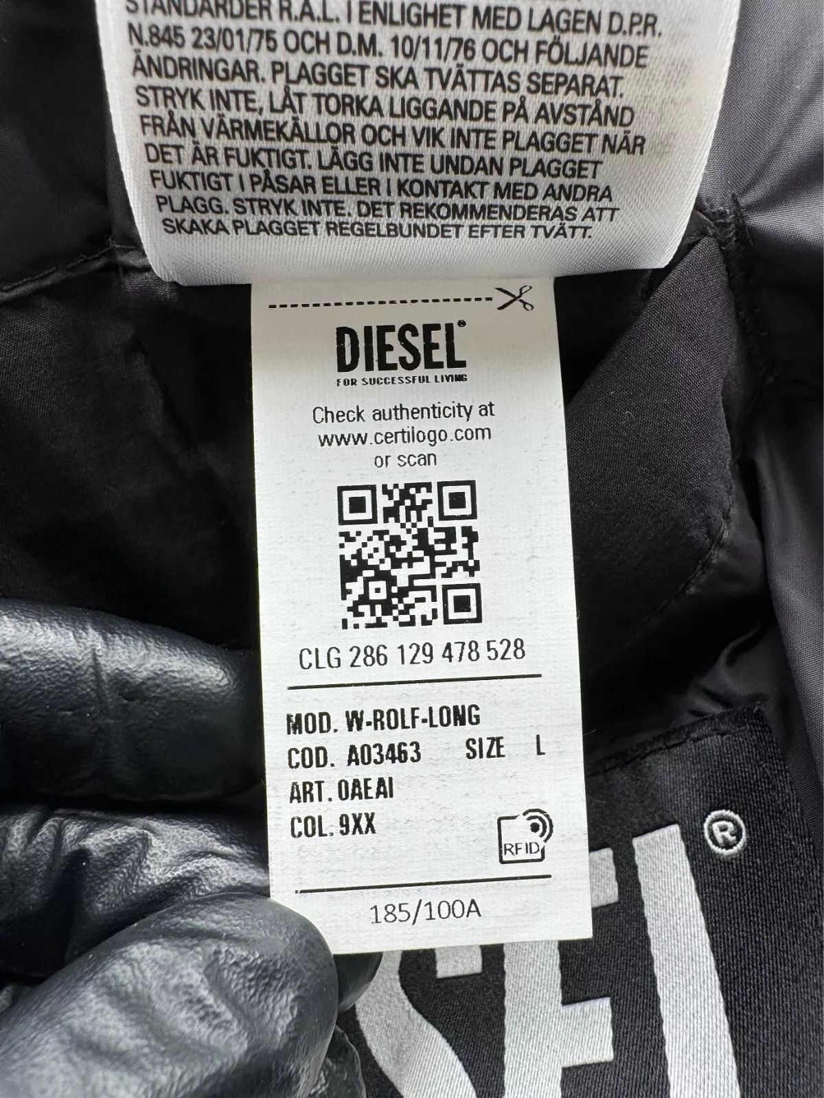 Diesel Diesel Winter Down Parka (V171)(D10) Size US L / EU 52-54 / 3 - 10 Thumbnail