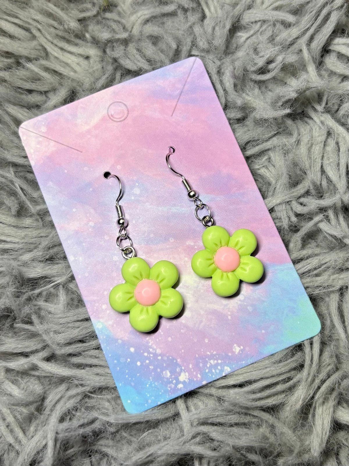 Handmade Handmade Green flower earrings Size ONE SIZE - 1 Preview