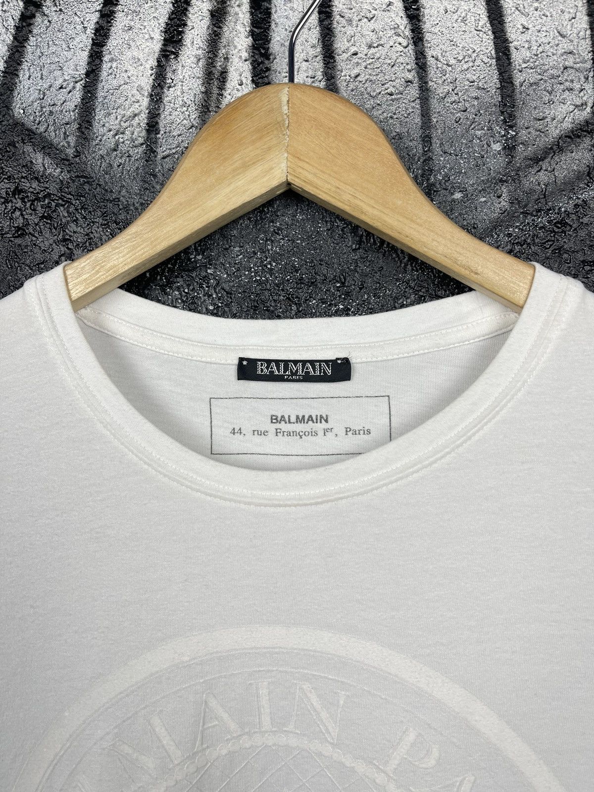 Balmain Balmain Flocked Coin White T-Shirt Men’s Size L Size US L / EU 52-54 / 3 - 5 Thumbnail