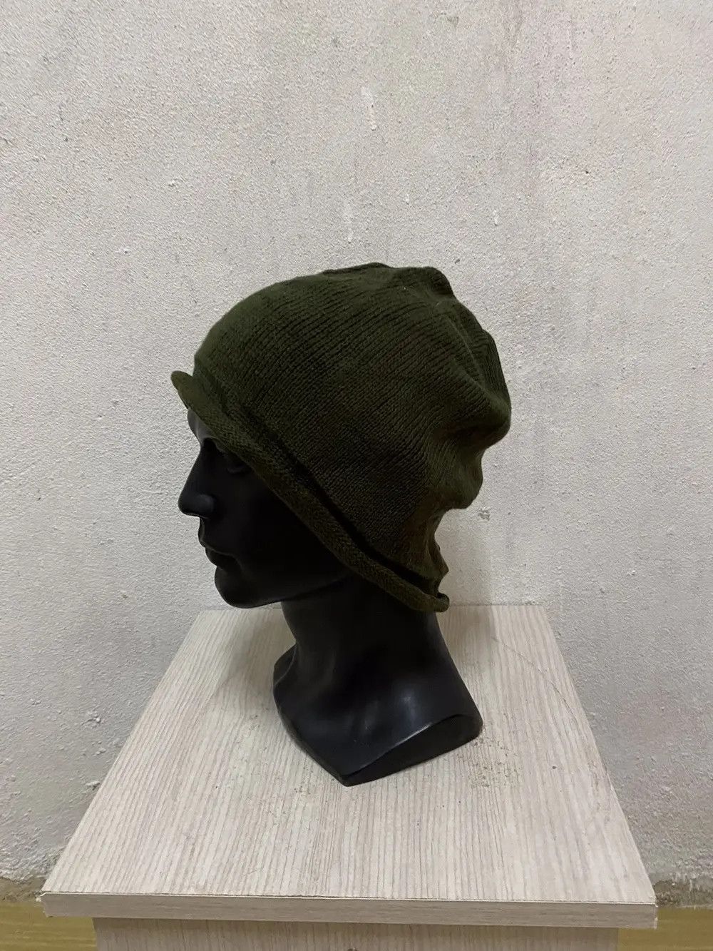 Japanese Brand Military Colour Japanese Brand Beanie Hat Size ONE SIZE - 2 Thumbnail