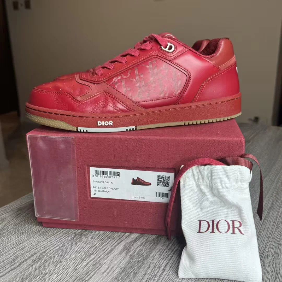 Dior DIOR B27 Happy Red 43EU 98 New Size US 10 / EU 43 - 1 Thumbnail
