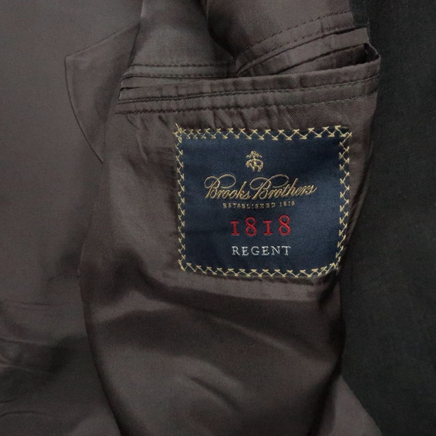 Brooks Brothers VINTAGE Brooks Brothers Blazer Mens Single-Breasted 2 Button Gray 1818 Regent Wool 44L Regular Adult Mens Clothing Size 44R - 4 Thumbnail