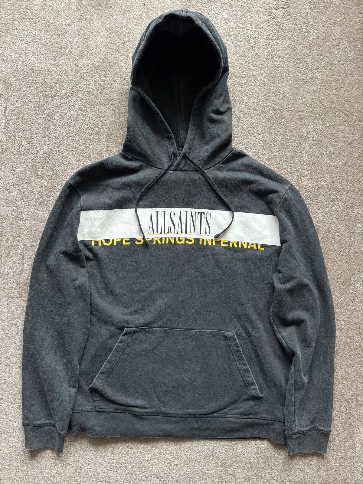 Vintage Allsaints Big Logo Hoodie vintage Y2K faded stussy lgb ysl Size US M / EU 48-50 / 2 - 2 Thumbnail