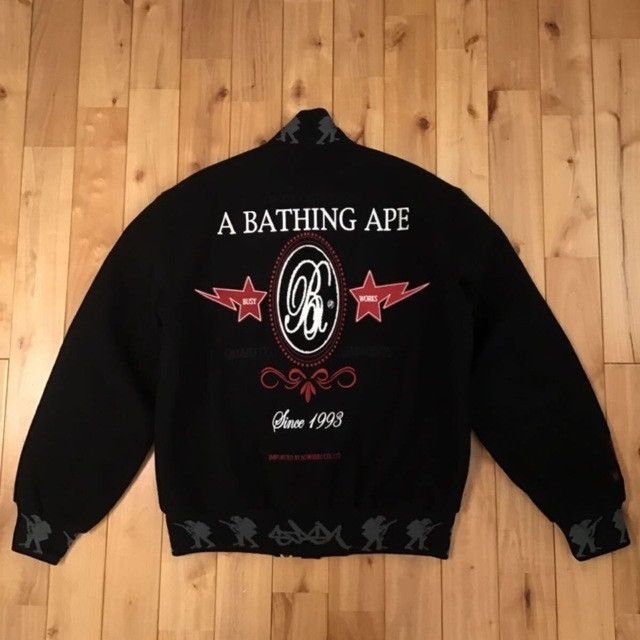 Bape 2004 BAPE × STASH Wool Varsity Jacket a bathing ape NIGO Size US M / EU 48-50 / 2 - 3 Thumbnail