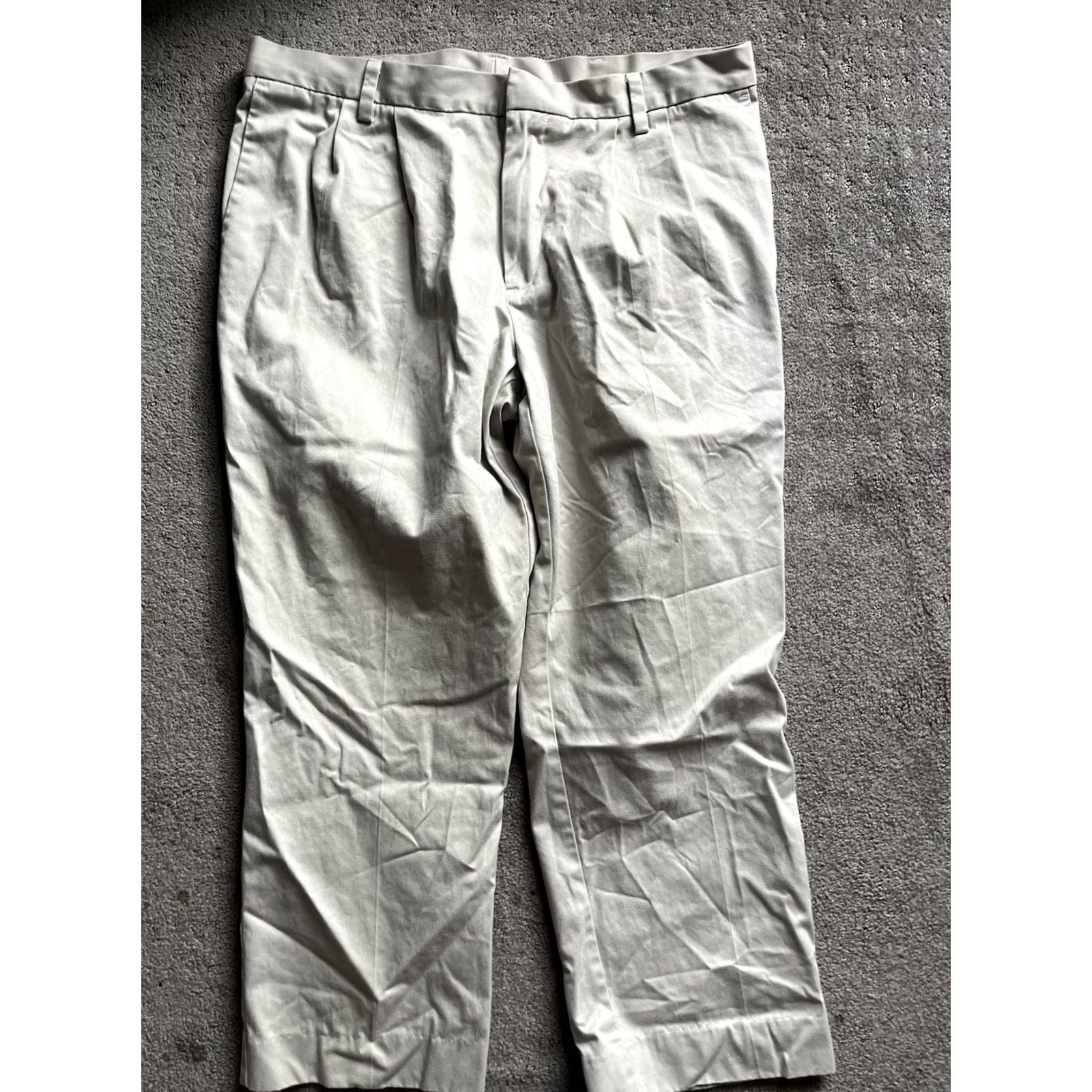 Dockers DOCKERS D3 Classic Fit Pleated Dress Pants 36x30 Beige Mens Pants Chinos 100% Cotton Regular Inseam 30in"} Size US 36 / EU 52 - 3 Thumbnail