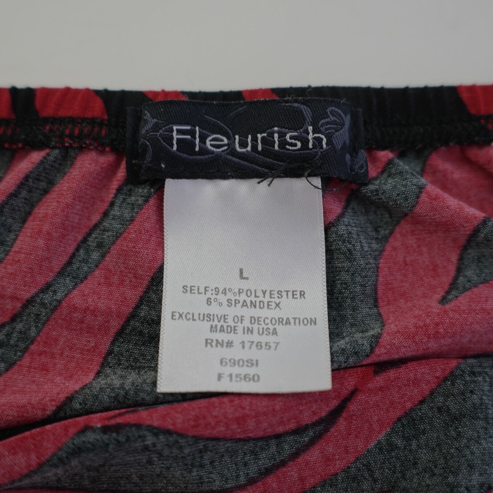 Designer Fleurish Large Red Black Zebra Stripe Halter Top / Mini Dres Size L / US 10 / IT 46 - 7 Thumbnail