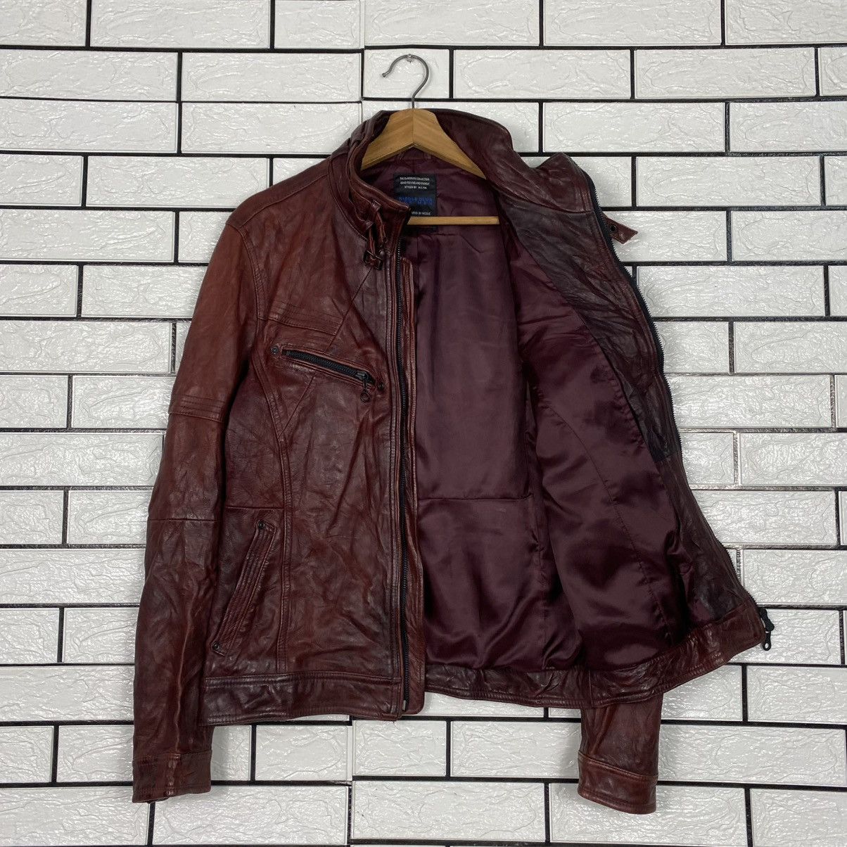 Japanese Brand 🔥VINTAGE SOFT LEATHER JACKET BIKER NICOLE CLUB ISSEY MIYAKE Size US S / EU 44-46 / 1 - 10 Thumbnail