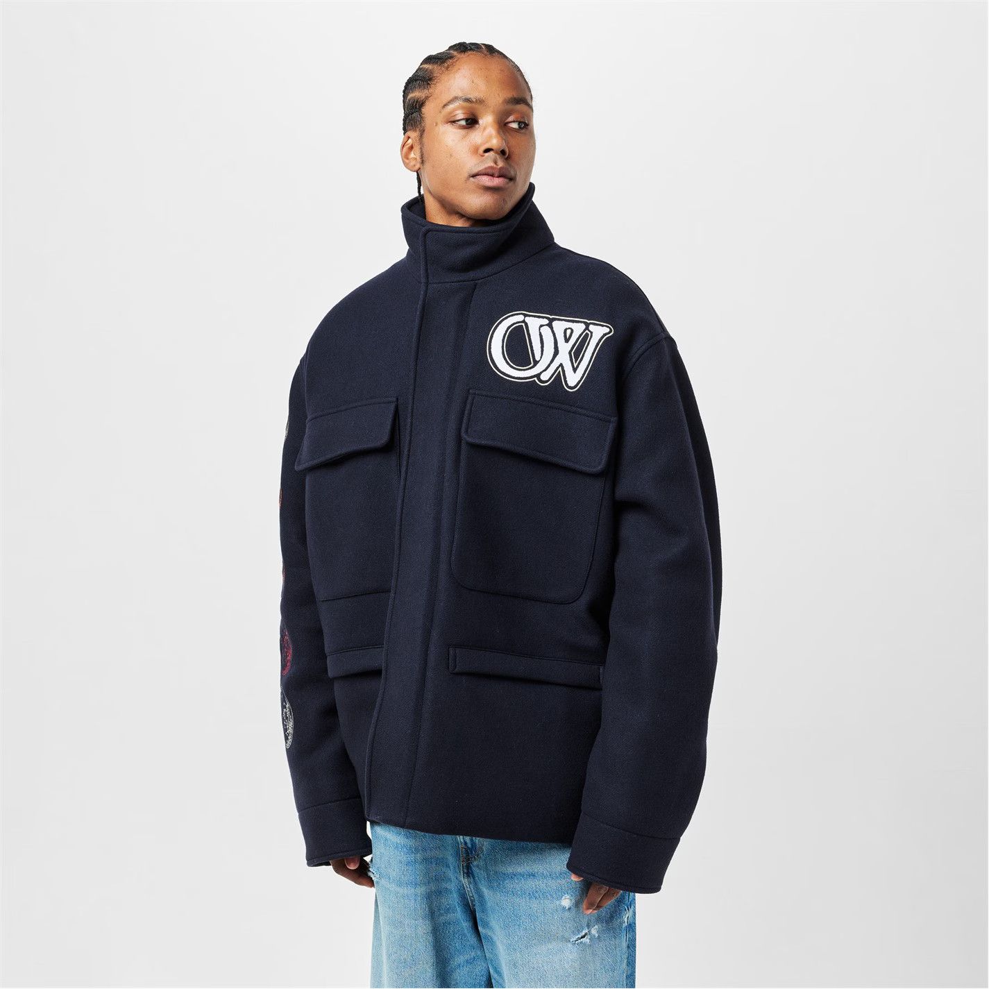 Off-White o1g2r1mq0226 Quilted Short Puffer Jacket in Black Size US XS / EU 42 / 0 - 4 Thumbnail
