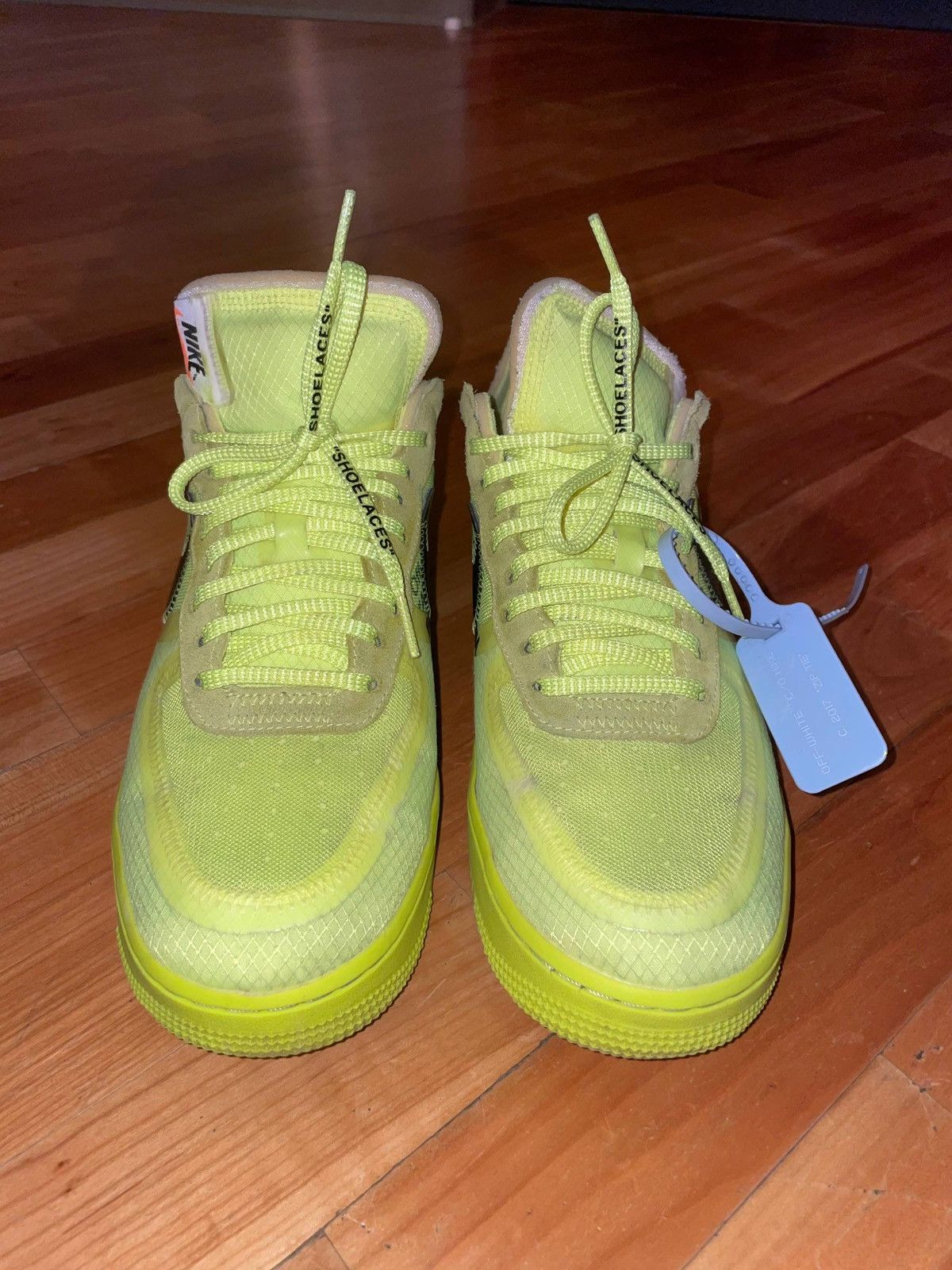 Nike × Off-White air force 1 off white “volt” Size US 9.5 / EU 42-43 - 3 Thumbnail