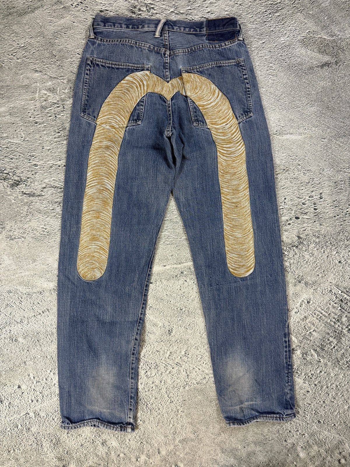 Evisu Evisu jeans daicock gold big logo embroidery selvedge denim Size US 33 - 1 Thumbnail