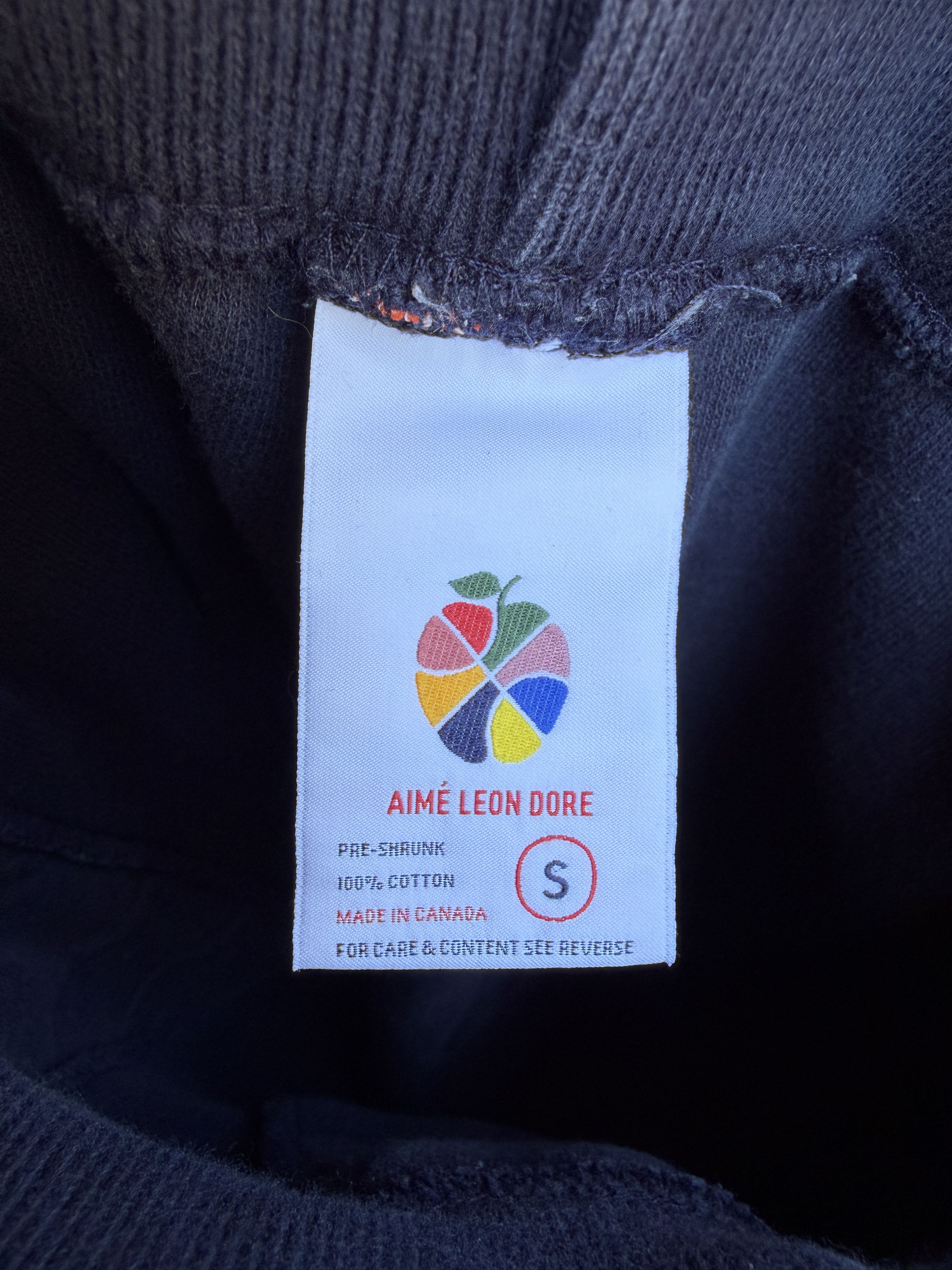 Aime Leon Dore Reverse Fleece Sweats Navy Midnight Script Logo Size US 30 / EU 46 - 4 Thumbnail