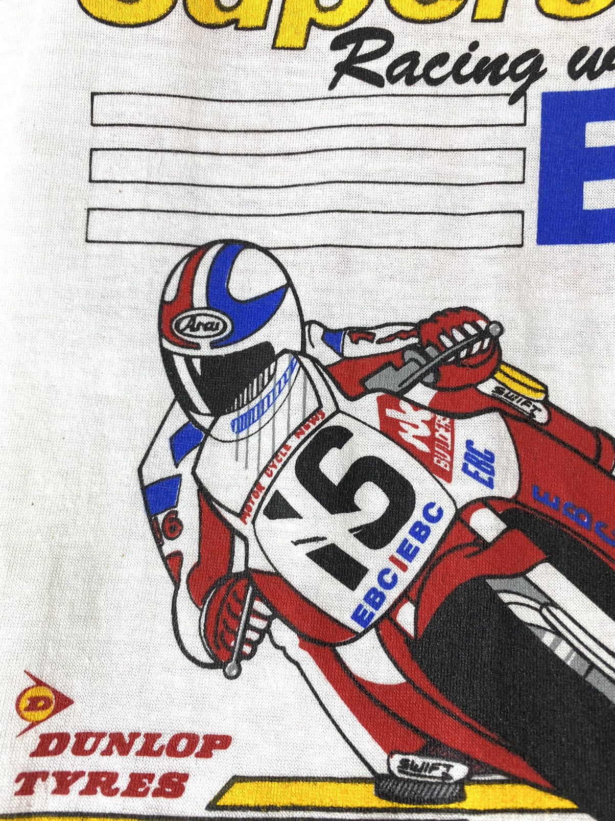 Honda Rare! Vintage 1980s Dunlop Honda Racing T Shirt World Racing Size US M / EU 48-50 / 2 - 6 Thumbnail