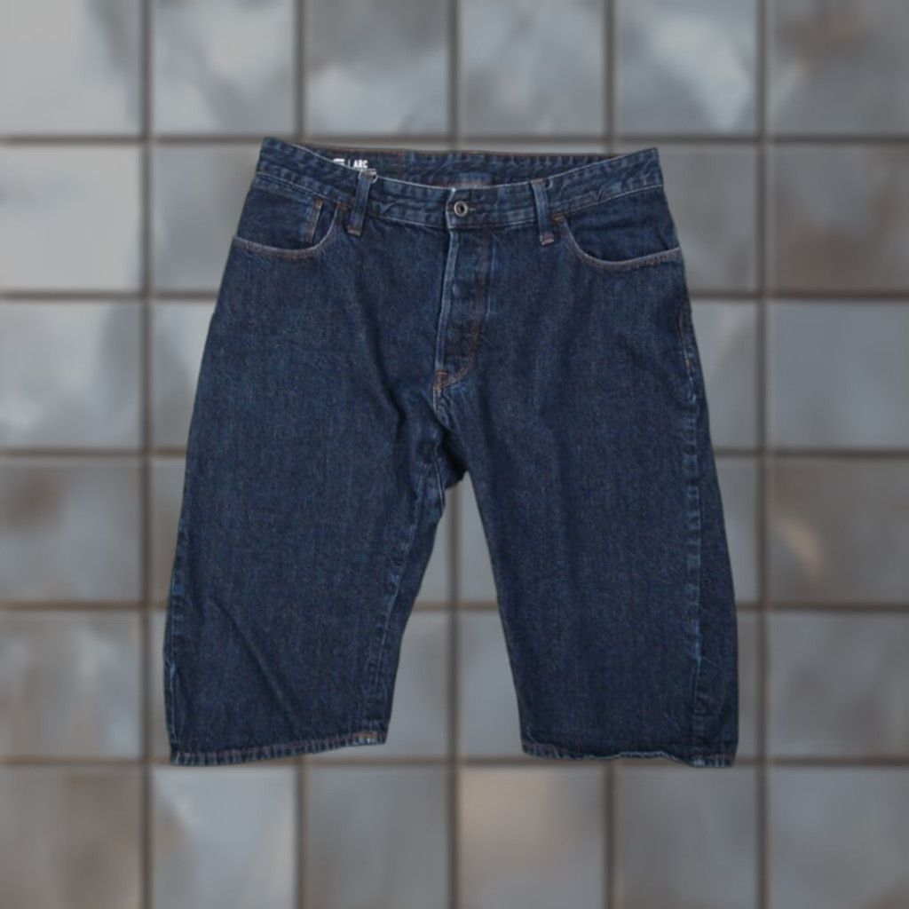 G-Star G-Star Men's Blue Denim Shorts Size 33 Classic Fit Button Fly Skate Moto Casual Size US 33 - 1 Thumbnail