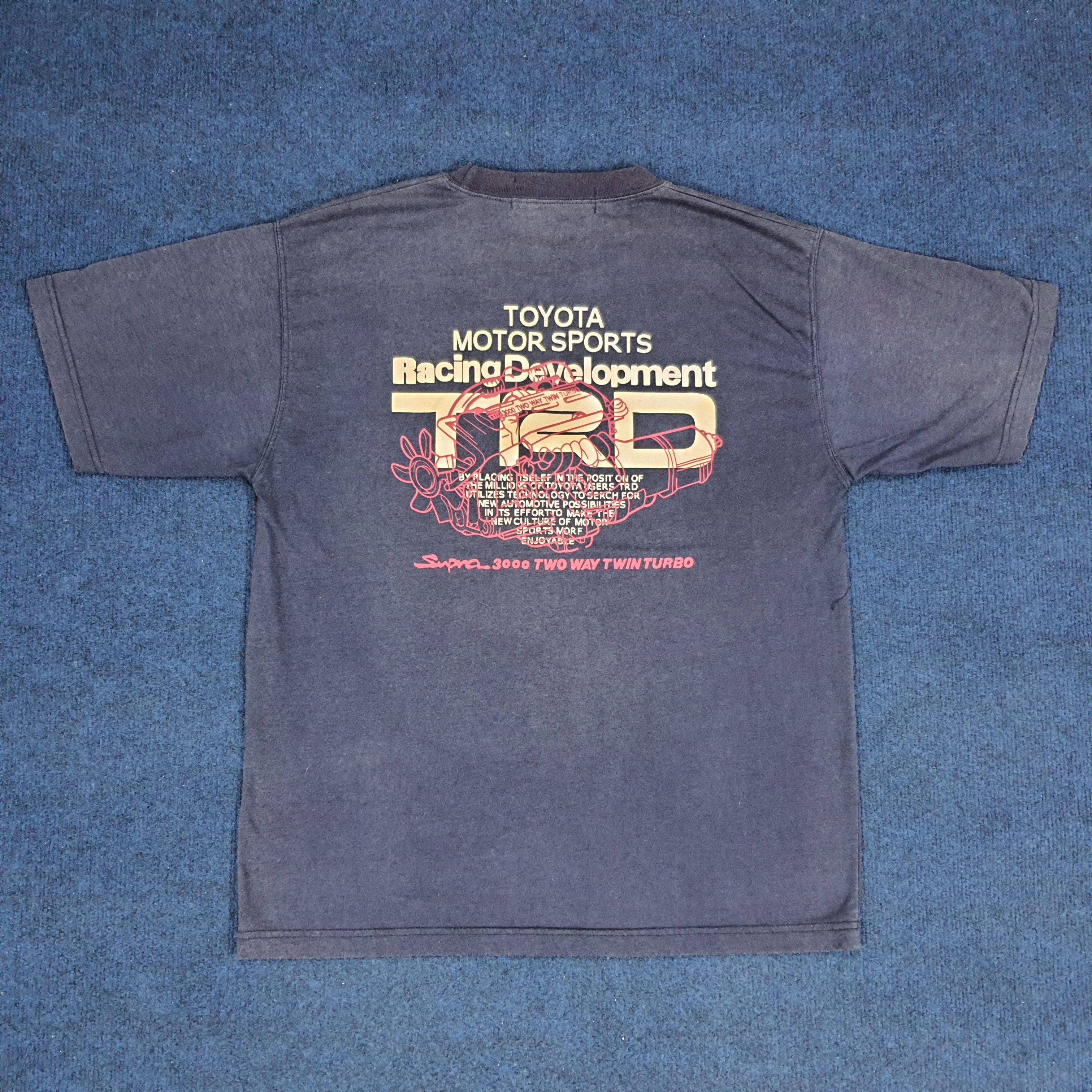 Japanese Brand × Vintage Vintage TRD Toyota Motorsports Racing Development Tshirt Size US M / EU 48-50 / 2 - 1 Thumbnail