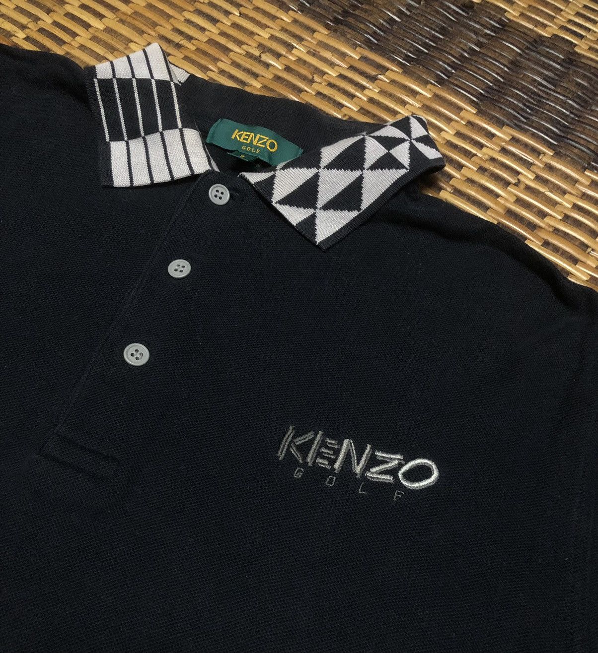 Kenzo × Vintage Vintage Kenzo Golf Long Sleeve Polo Shirt Size US M / EU 48-50 / 2 - 2 Thumbnail