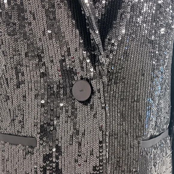 Lafayette 148 LAFAYETTE 148 NEW YORK Black Sequin Blazer - 2M (Sample) Size XS / US 0-2 / IT 36-38 - 4 Thumbnail