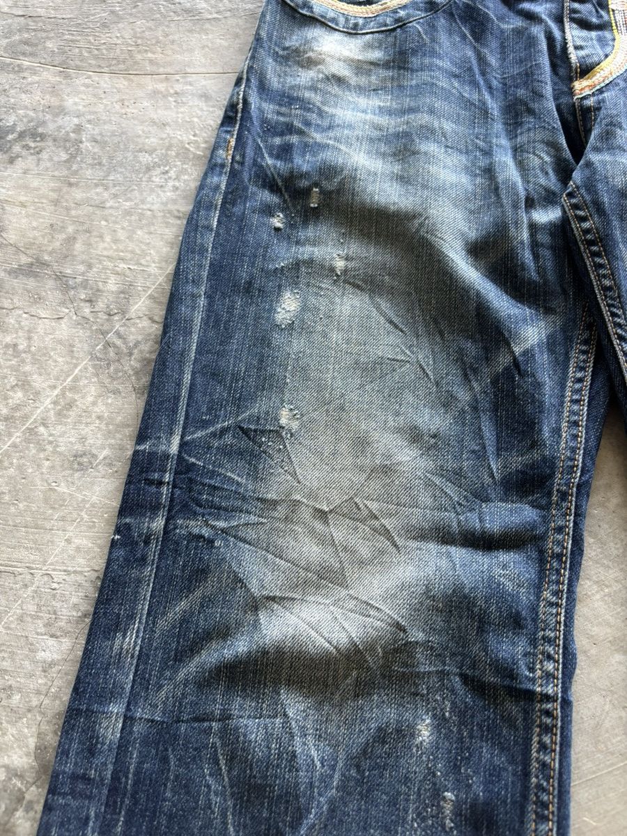 If Six Was Nine SICK FLARE RED PEPPER JEANS DISTRESSED JAPANESE PUNK GOTH Size US 31 - 12 Thumbnail