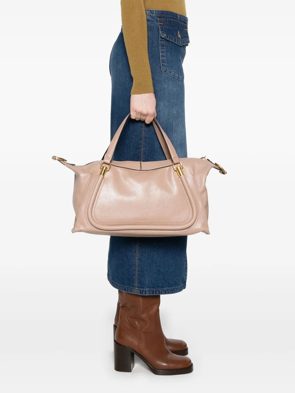 Chloe o1loc1c11025 Size: OS / Paraty Double Carry Bag Deep Beige Size ONE SIZE - 2 Thumbnail