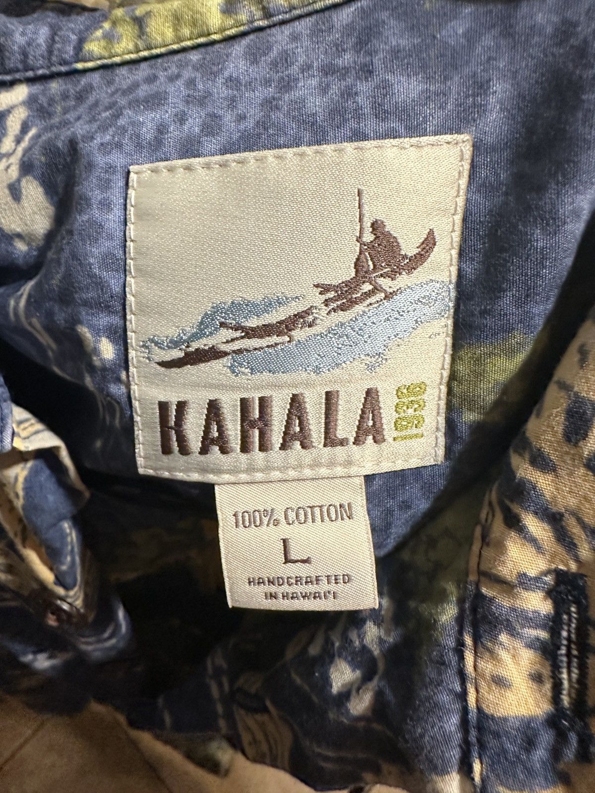 Other PreOwned Kahala Hawaiian Print Blue Full Button Men's Large Size US L / EU 52-54 / 3 - 4 Thumbnail