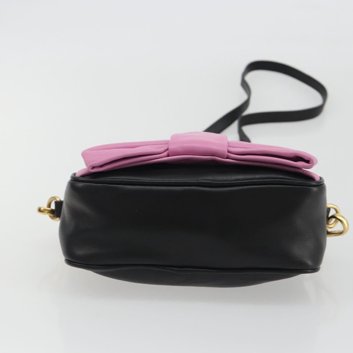 Prada Prada Leather Ribbon Shoulder Bag Black Size ONE SIZE - 7 Thumbnail