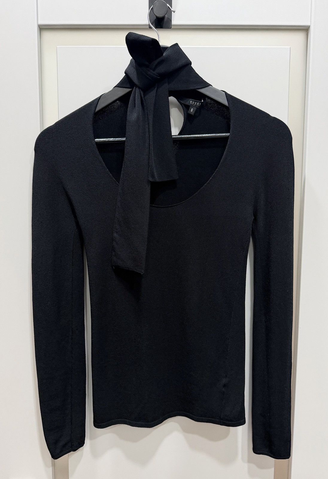 Gucci GUCCI by Tom Ford FW 2002 Neck Ribbons Bodycon Top sweater Size S / US 4 / IT 40 - 8 Thumbnail